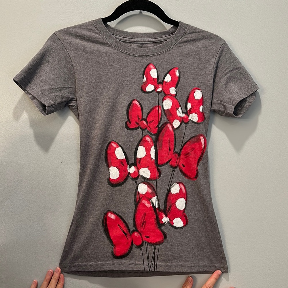 Minnie Mouse bow tee shirt Sz XS